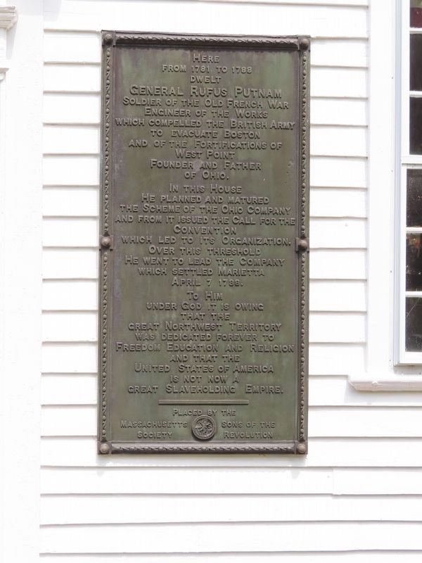 General Rufus Putnam House Marker image. Click for full size.