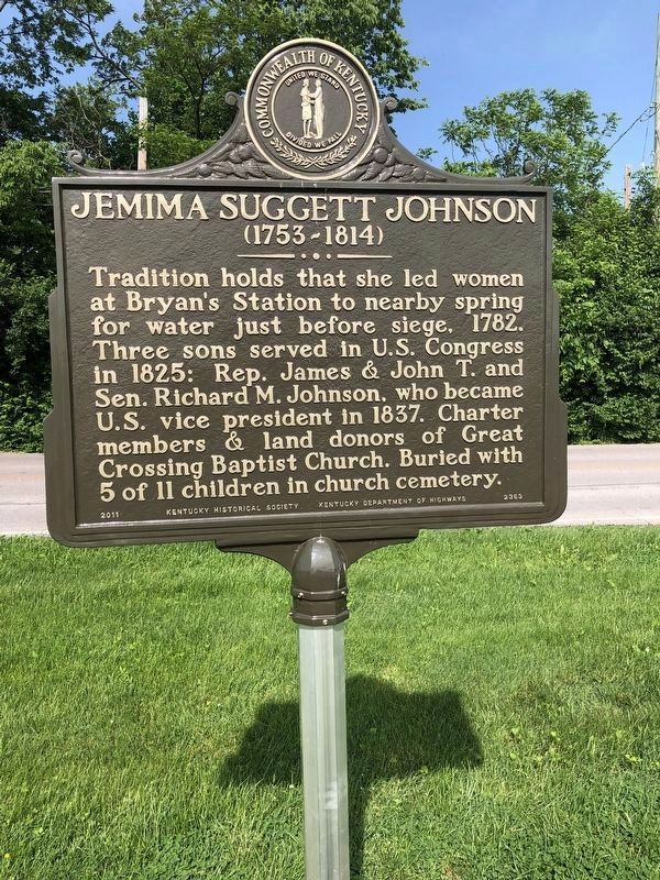 Jemima Suggett Johnson (1753-1814) Marker. Click for full size. Jemima Suggett Johnson (1753-1814) Marker image. Click for full size.