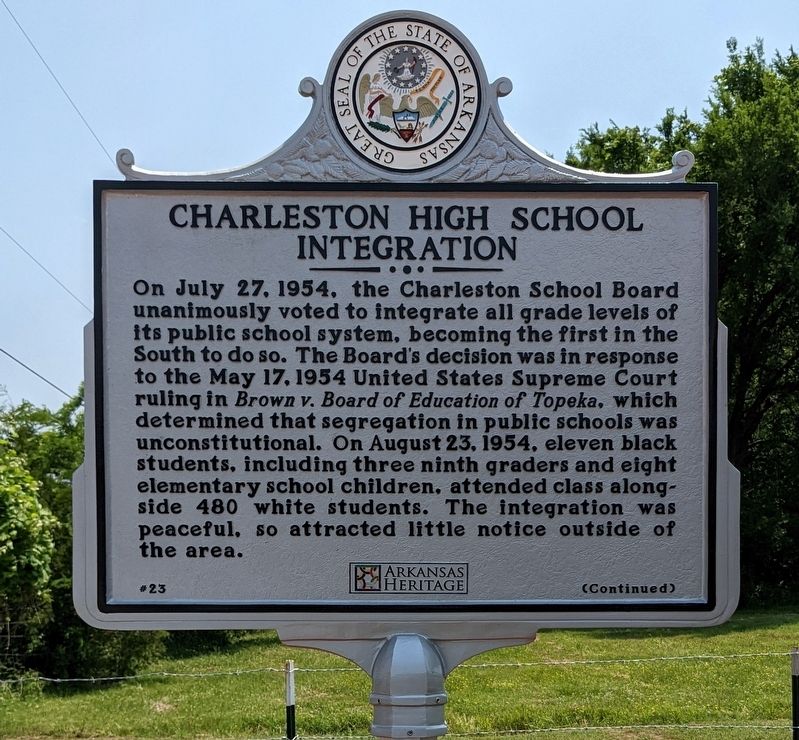 Charleston High School Integration Marker image. Click for full size.