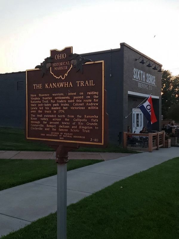 The Kanawha Trail Marker image. Click for full size.