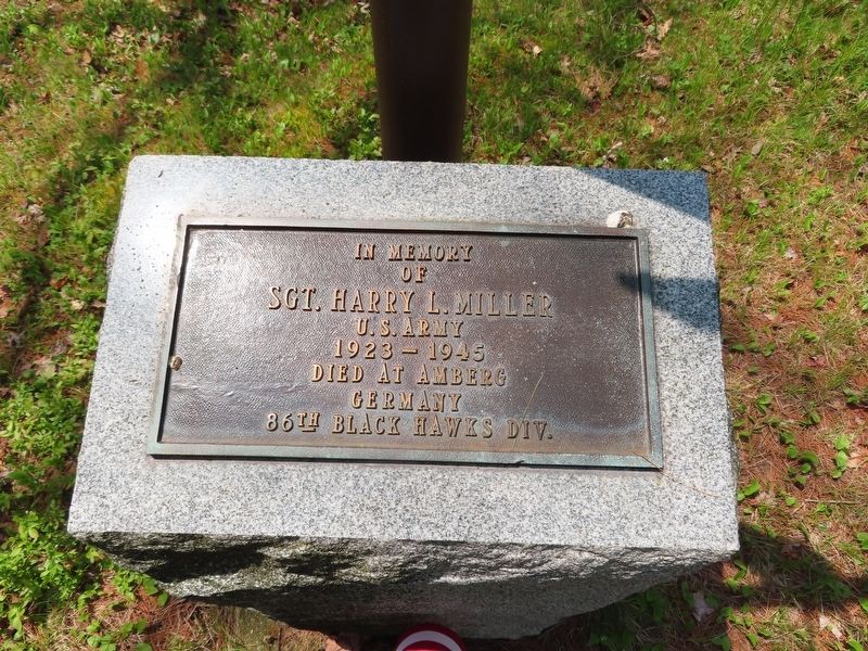 Sgt. Harry L. Miller Marker. Click for full size. Sgt. Harry L. Miller Marker image. Click for full size.