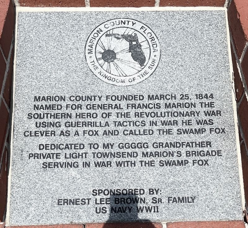 Marion County, Florida Marker image. Click for full size.