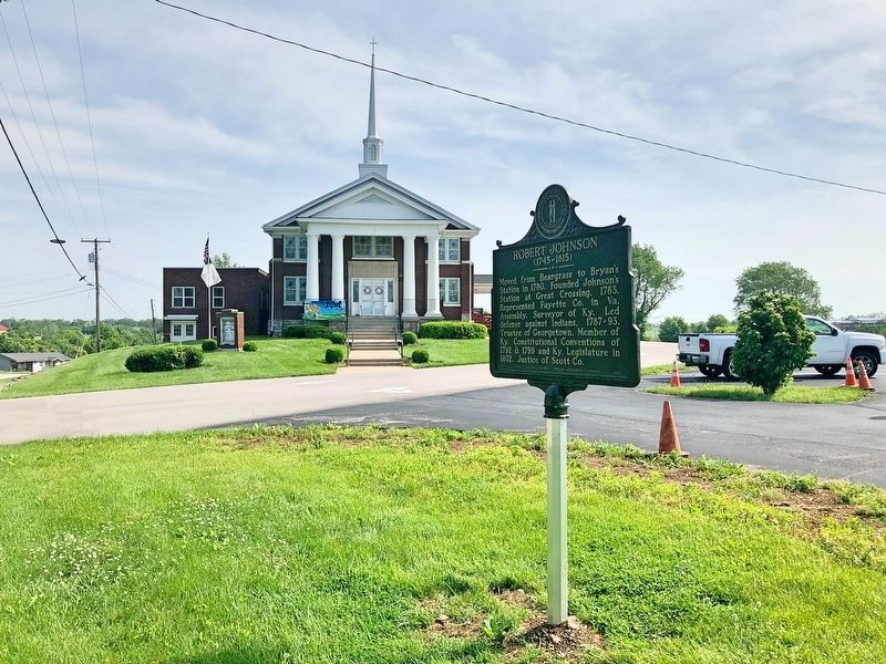 Marker near the Great Crossing Baptist Church. image. Click for full size.