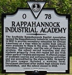 Rappahannock Industrial Academy Marker. Click for full size. Rappahannock Industrial Academy Marker image. Click for full size.