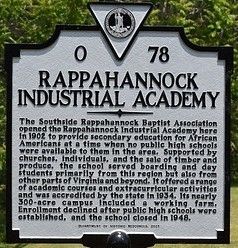 Rappahannock Industrial Academy Marker image. Click for full size.