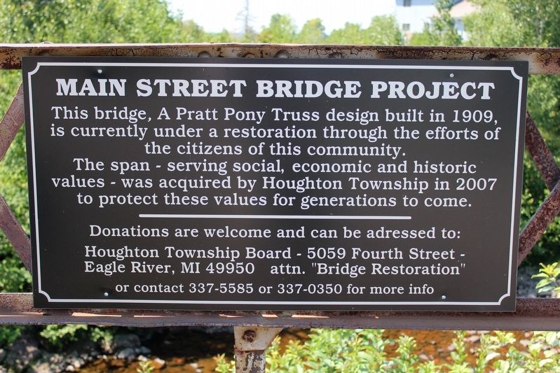 Main Street Bridge Project Marker image. Click for full size.