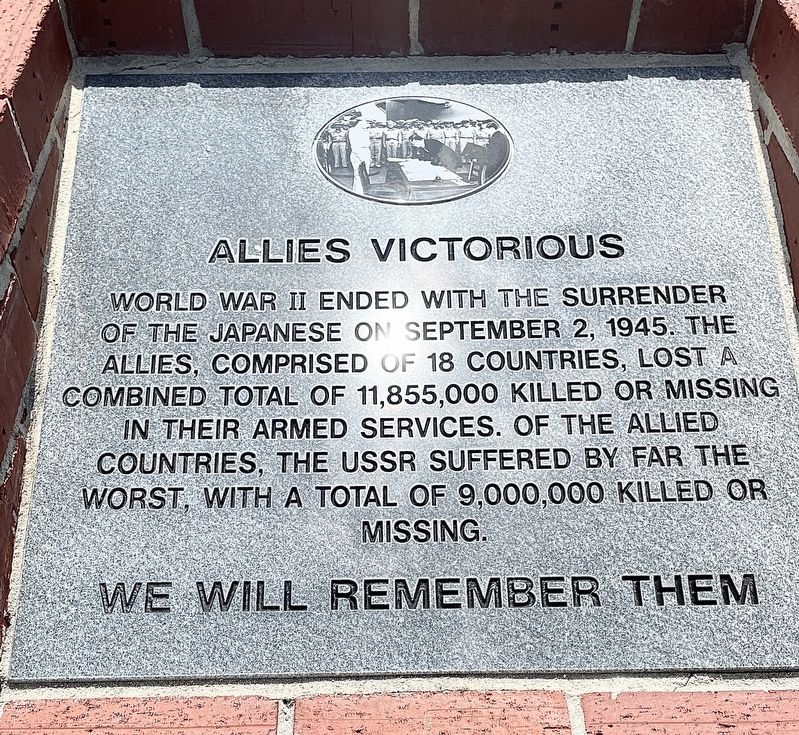 Allies Victorious Marker image. Click for full size.