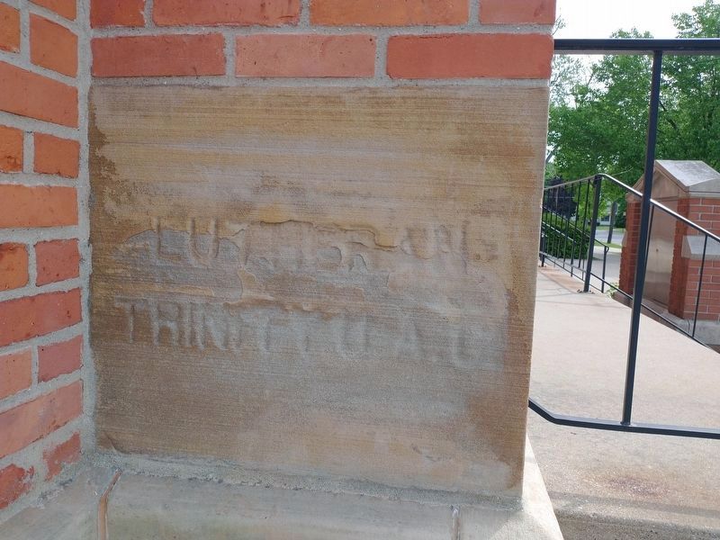 Trinity Lutheran Church Cornerstone. Click for full size. Trinity Lutheran Church Cornerstone image. Click for full size.