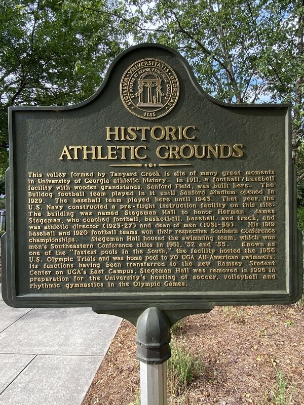 Historic Athletic Grounds Marker image. Click for full size.