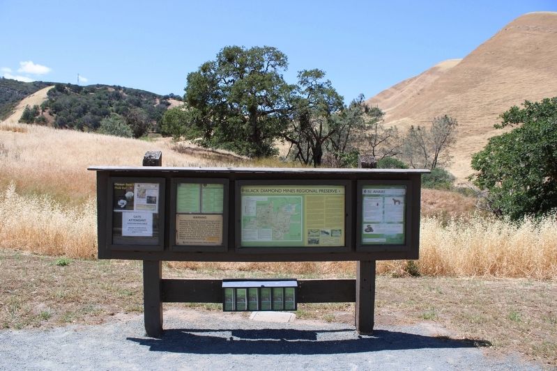 Black Diamond Mines Regional Preserve Marker. Click for full size. Black Diamond Mines Regional Preserve Marker image. Click for full size.