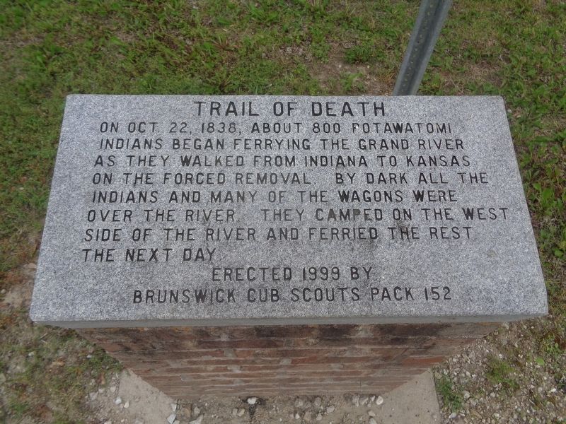 Trail of Death Marker image. Click for full size.