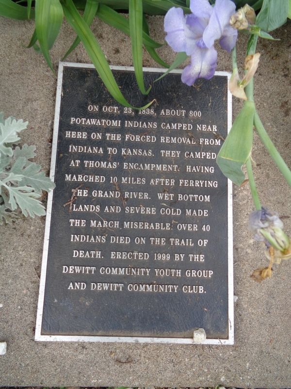 Trail of Death Marker. Click for full size. Trail of Death Marker image. Click for full size.