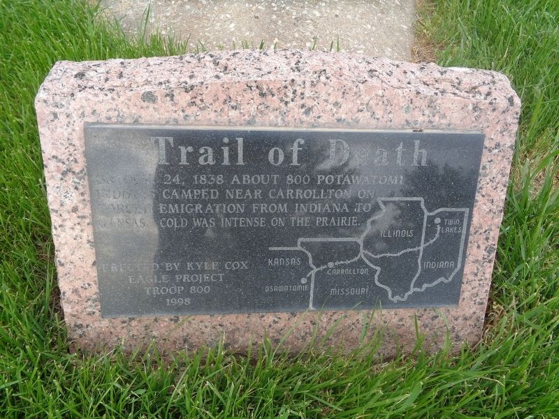 Trail of Death Marker. Click for full size. Trail of Death Marker image. Click for full size.