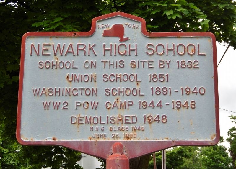 Newark High School Marker image. Click for full size.