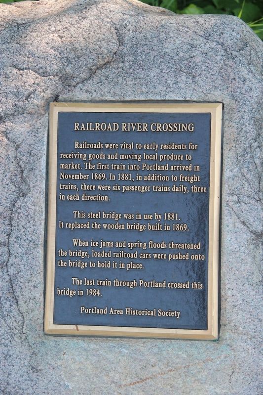 Railroad River Crossing Marker. Click for full size. Railroad River Crossing Marker image. Click for full size.