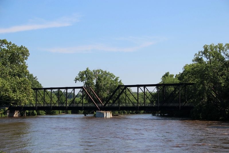 Old railroad bridge over Grand River. Click for full size. Old railroad bridge over Grand River image. Click for full size.