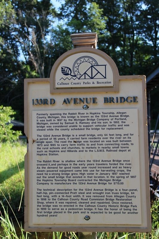 133rd Avenue Bridge Marker image. Click for full size.