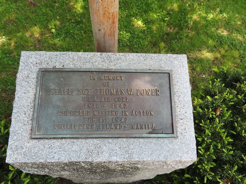 Staff/Sgt. Thomas W. Power Marker. Click for full size. Staff/Sgt. Thomas W. Power Marker image. Click for full size.
