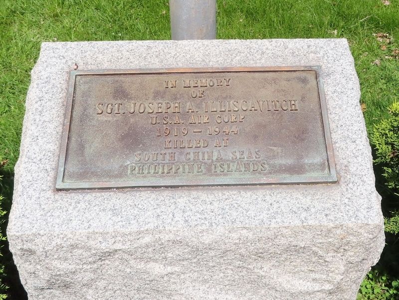 Sgt. Joseph Illiscavitch Marker. Click for full size. Sgt. Joseph Illiscavitch Marker image. Click for full size.