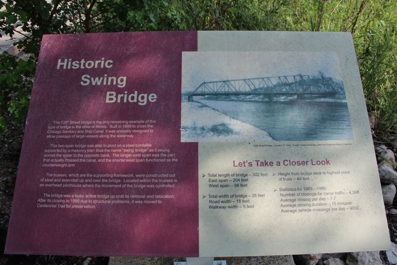 Historic Swing Bridge Marker image. Click for full size.