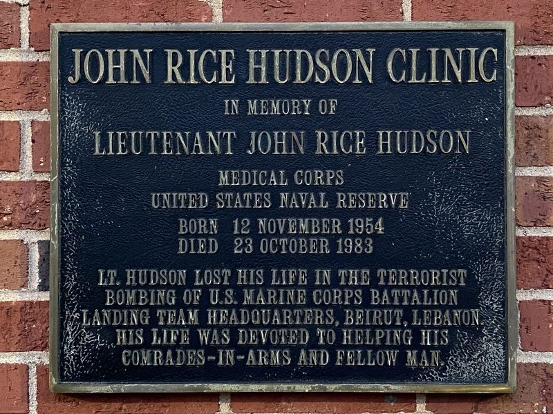 John Rice Hudson Clinic Marker image. Click for full size.