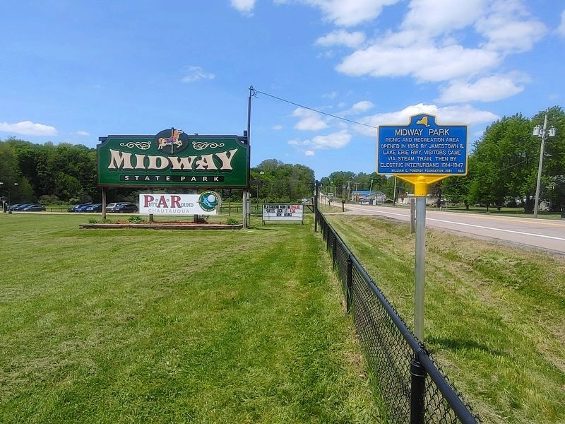 Midway Park Marker - Original Location image. Click for full size.