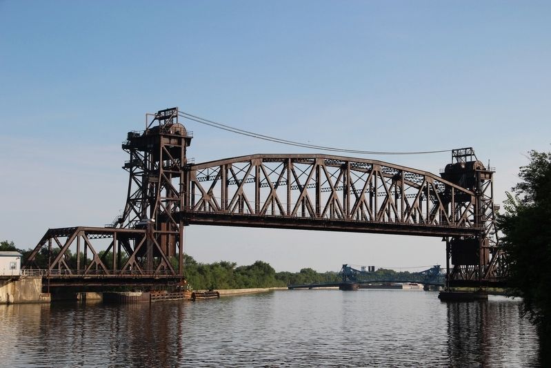 Joliet Vertical Lift Railroad Bridge. Click for full size. Joliet Vertical Lift Railroad Bridge image. Click for full size.