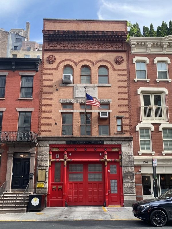 FDNY House 18 and 9/11 Memorial. Click for full size. FDNY House 18 and 9/11 Memorial image. Click for full size.