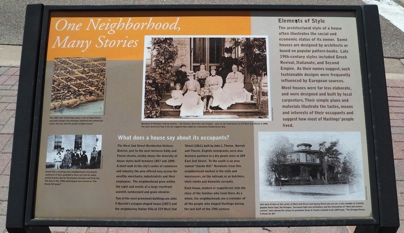 One Neighborhood, Many Stories Marker. Click for full size. One Neighborhood, Many Stories Marker image. Click for full size.