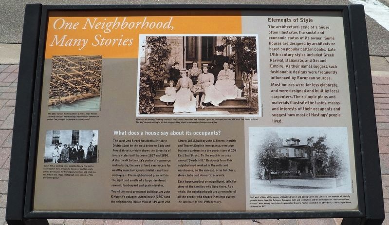 One Neighborhood, Many Stories Marker image. Click for full size.