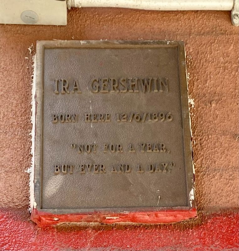Ira Gershwin Marker image. Click for full size.