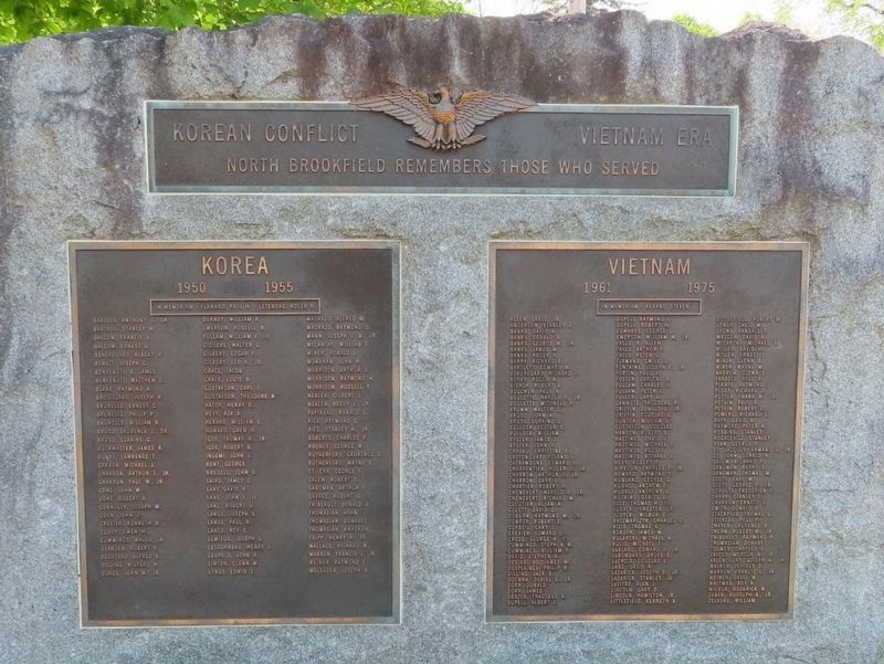 North Brookfield Korean Vietnam Monument image. Click for full size.