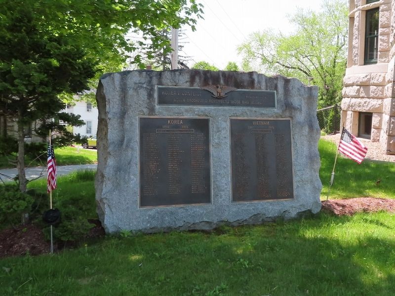 North Brookfield Korean Vietnam Monument image. Click for full size.