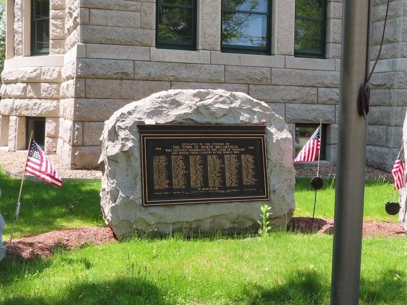 North Brookfield World War I Monument image. Click for full size.