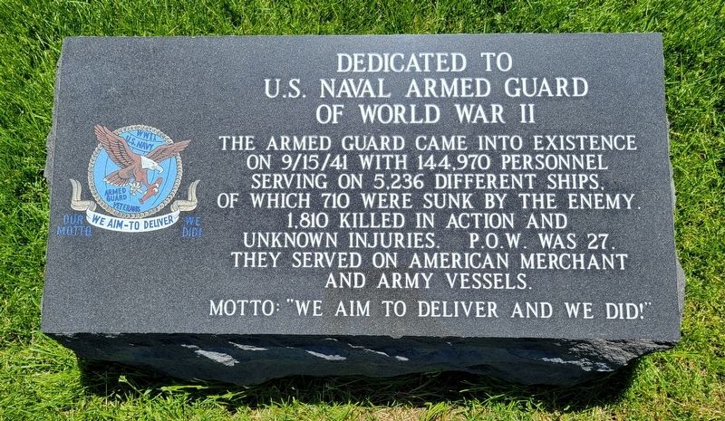 U.S. Naval Armed Guard of World War II Marker image. Click for full size.