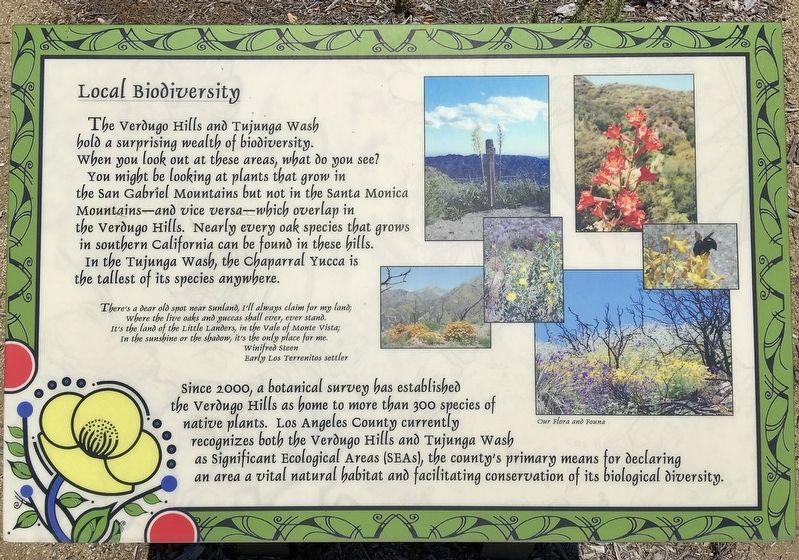 Sunland Welcome Nature Garden Marker image. Click for full size.