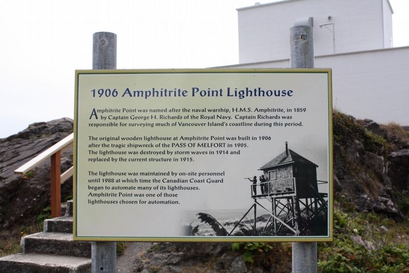 1906 Amphitrite Point Lighthouse Marker image, Touch for more information