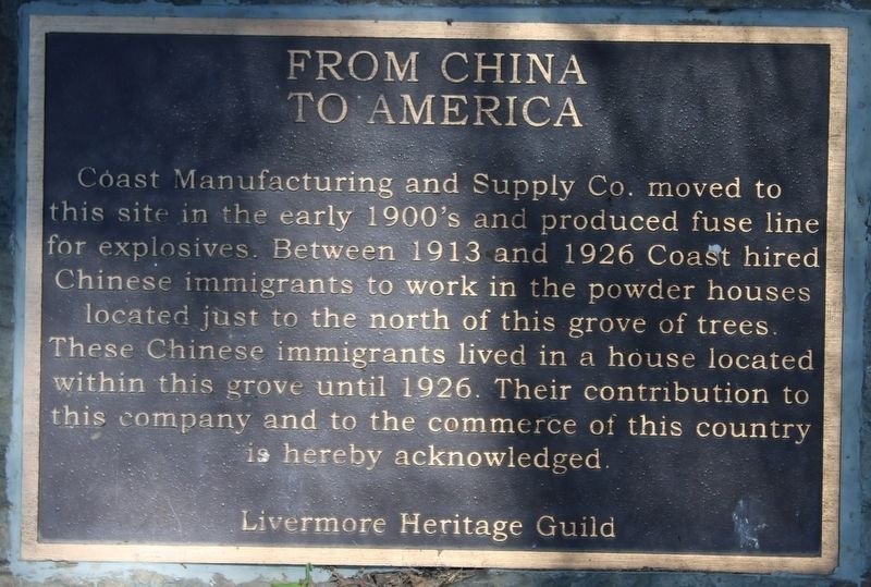From China to America Marker image. Click for full size.