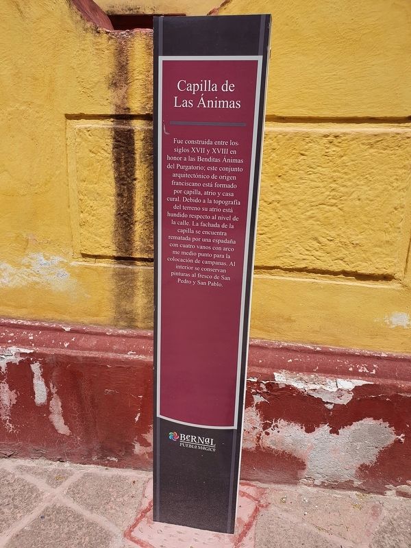 Chapel of Las Ánimas Marker. Click for full size. Chapel of Las Ánimas Marker image. Click for full size.