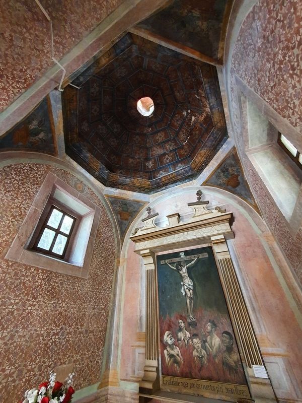 A view of the altar and interior dome of the Chapel of Las Ánimas. Click for full size. A view of the altar and interior dome of the Chapel of Las Ánimas image. Click for full size.