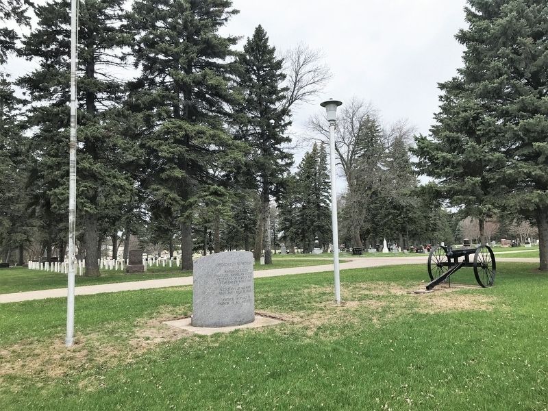 Dedicated to Veterans Marker, from the east. Click for full size. Dedicated to Veterans Marker, from the east image. Click for full size.