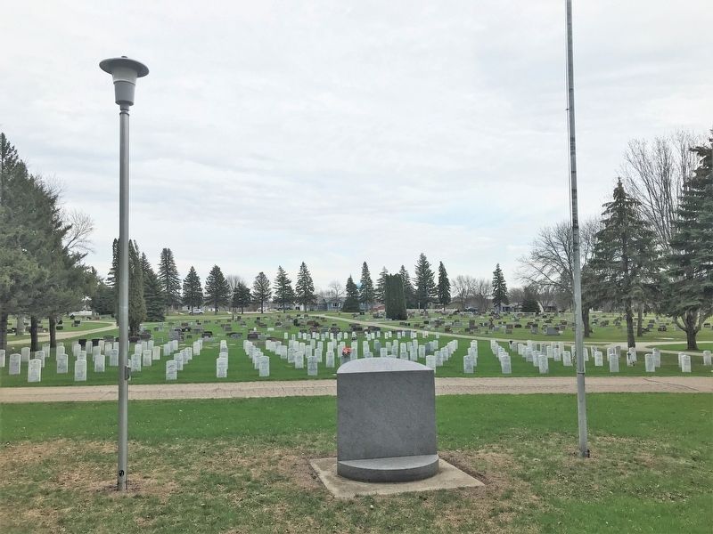 Dedicated to Veterans Marker, from the west. Click for full size. Dedicated to Veterans Marker, from the west image. Click for full size.