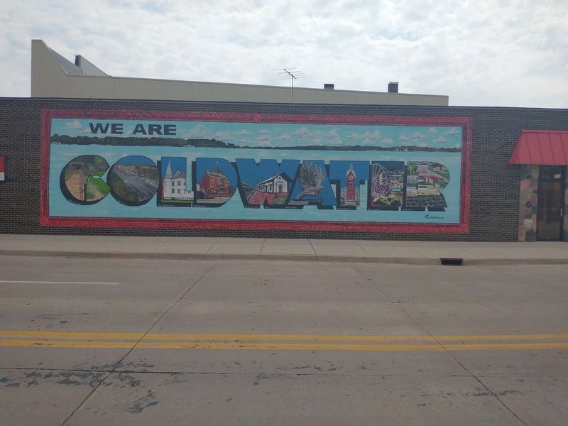 Interact Club Marker and Coldwater Mural image. Click for full size.