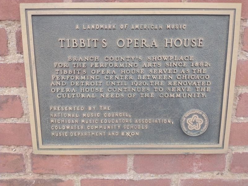 Tibbits Opera House Marker image. Click for full size.