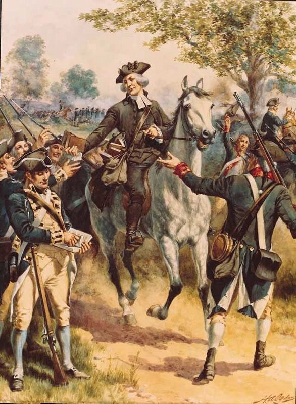 Rev. James Caldwell at the Battle of Springfield. Click for full size. Rev. James Caldwell at the Battle of Springfield image. Click for full size.