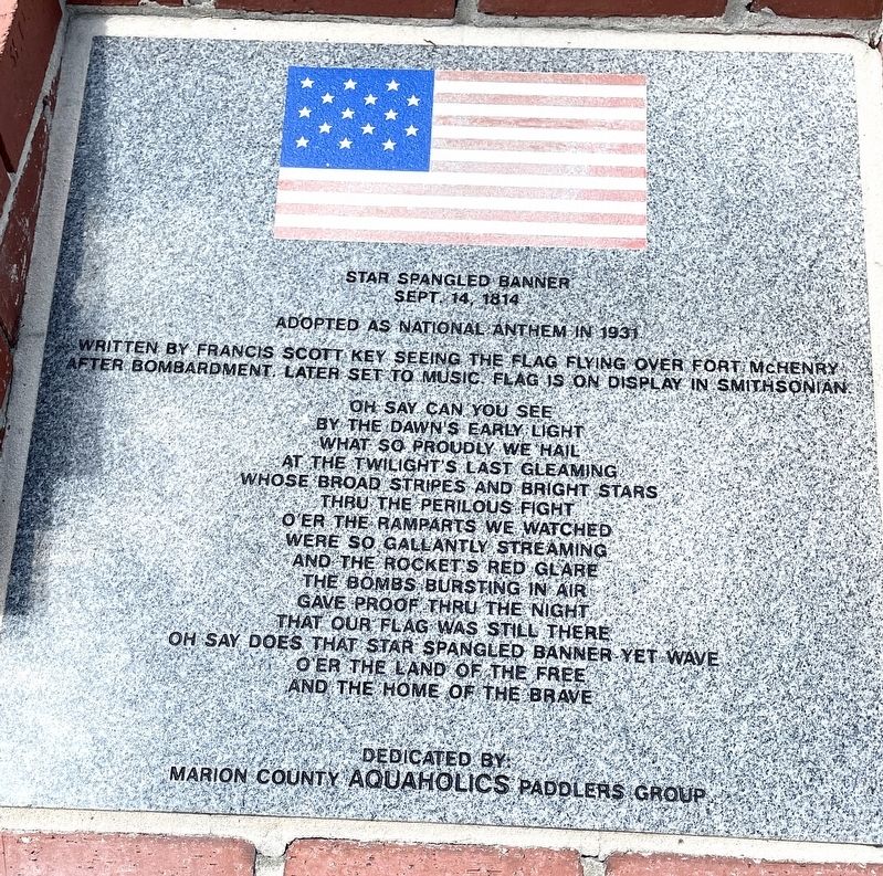 Star Spangled Banner Marker. Click for full size. Star Spangled Banner Marker image. Click for full size.