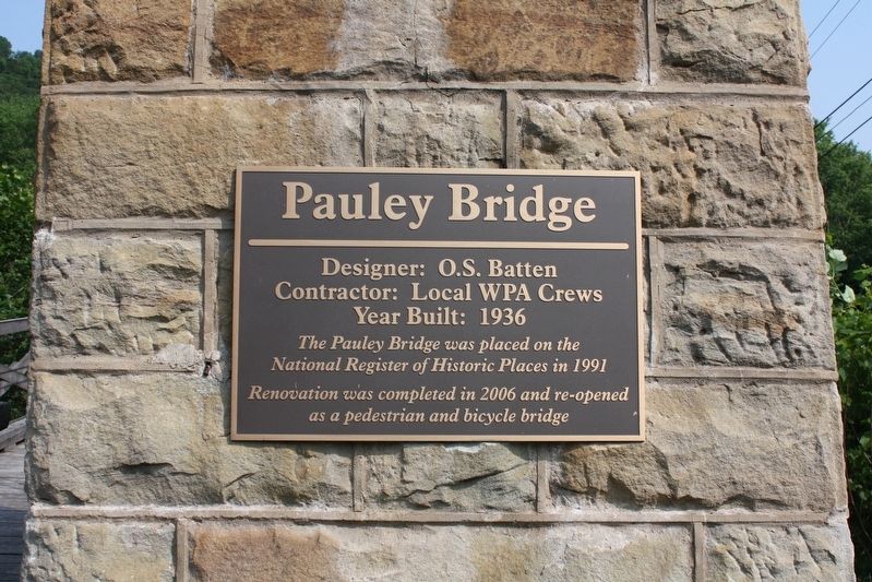 Pauley Bridge Marker image. Click for full size.