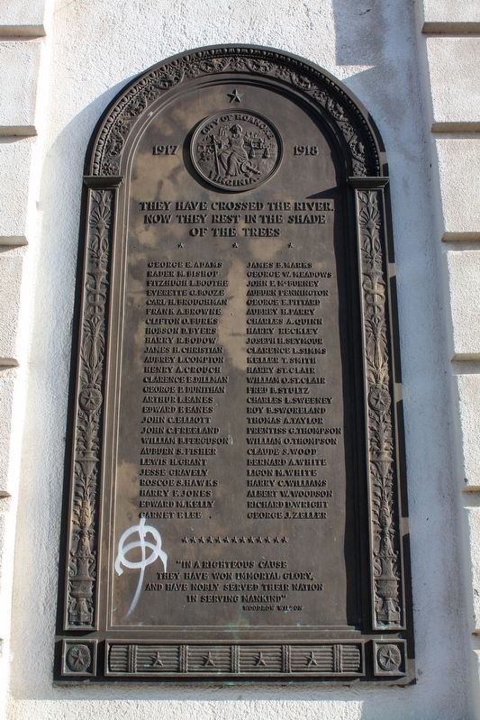 Roanoke Memorial Bridge Marker (<i>second plaque</i>). Click for full size. Roanoke Memorial Bridge Marker (<i>second plaque</i>) image. Click for full size.