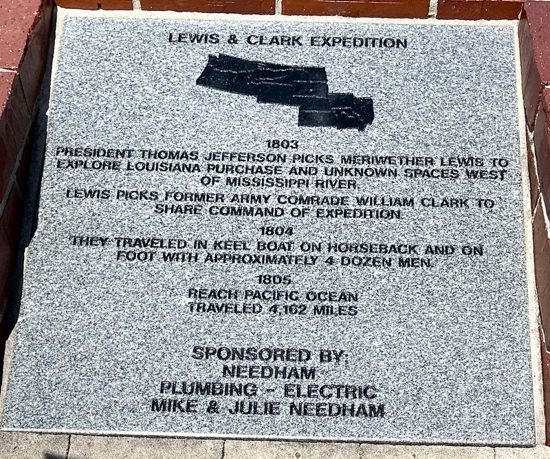 Lewis & Clark Expedition Marker. Click for full size. Lewis & Clark Expedition Marker image. Click for full size.
