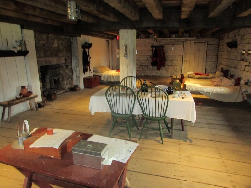 Officers Quarters Inside Fort Dobbs. Click for full size. Officers Quarters Inside Fort Dobbs image. Click for full size.